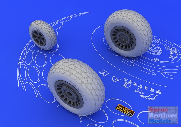 Eduard Brassin 1/48 P-61 Black Widow Wheels # 648057 