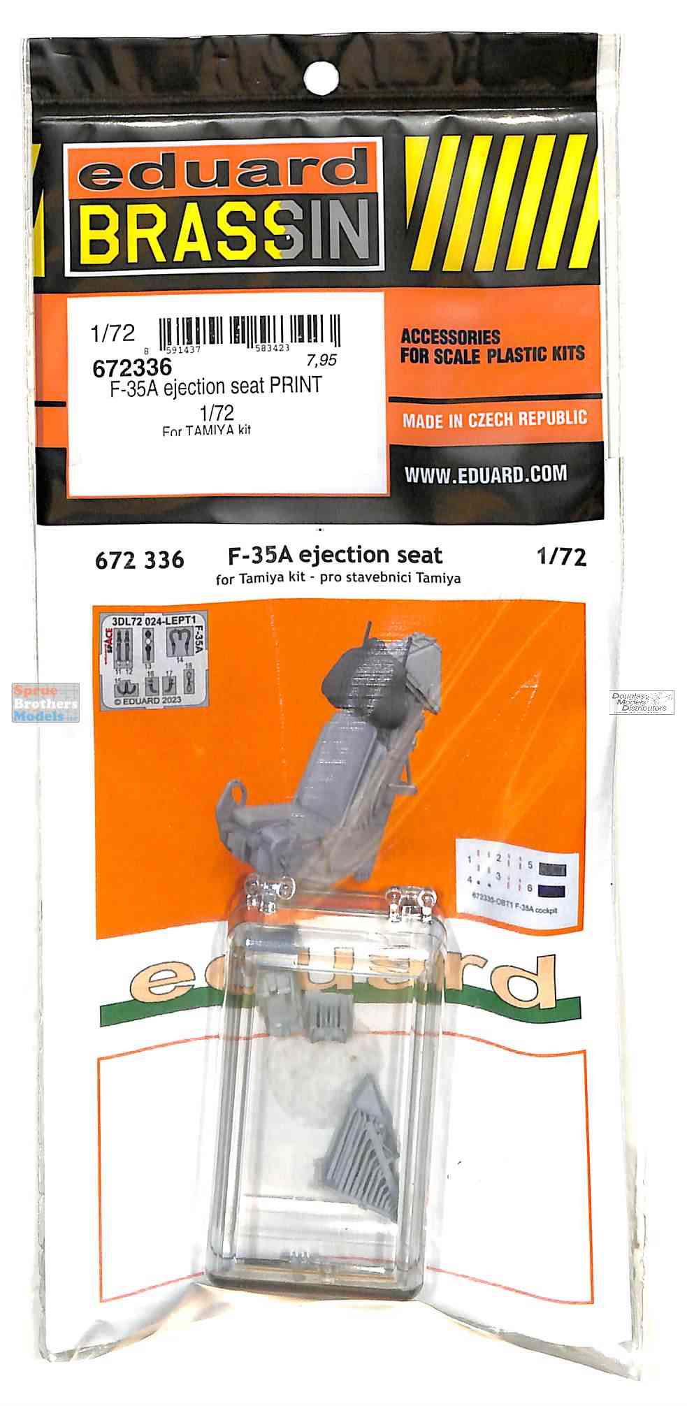 EDU672336 1:72 Eduard Brassin PRINT F-35A Lightning II Ejection Seat (TAM  kit)