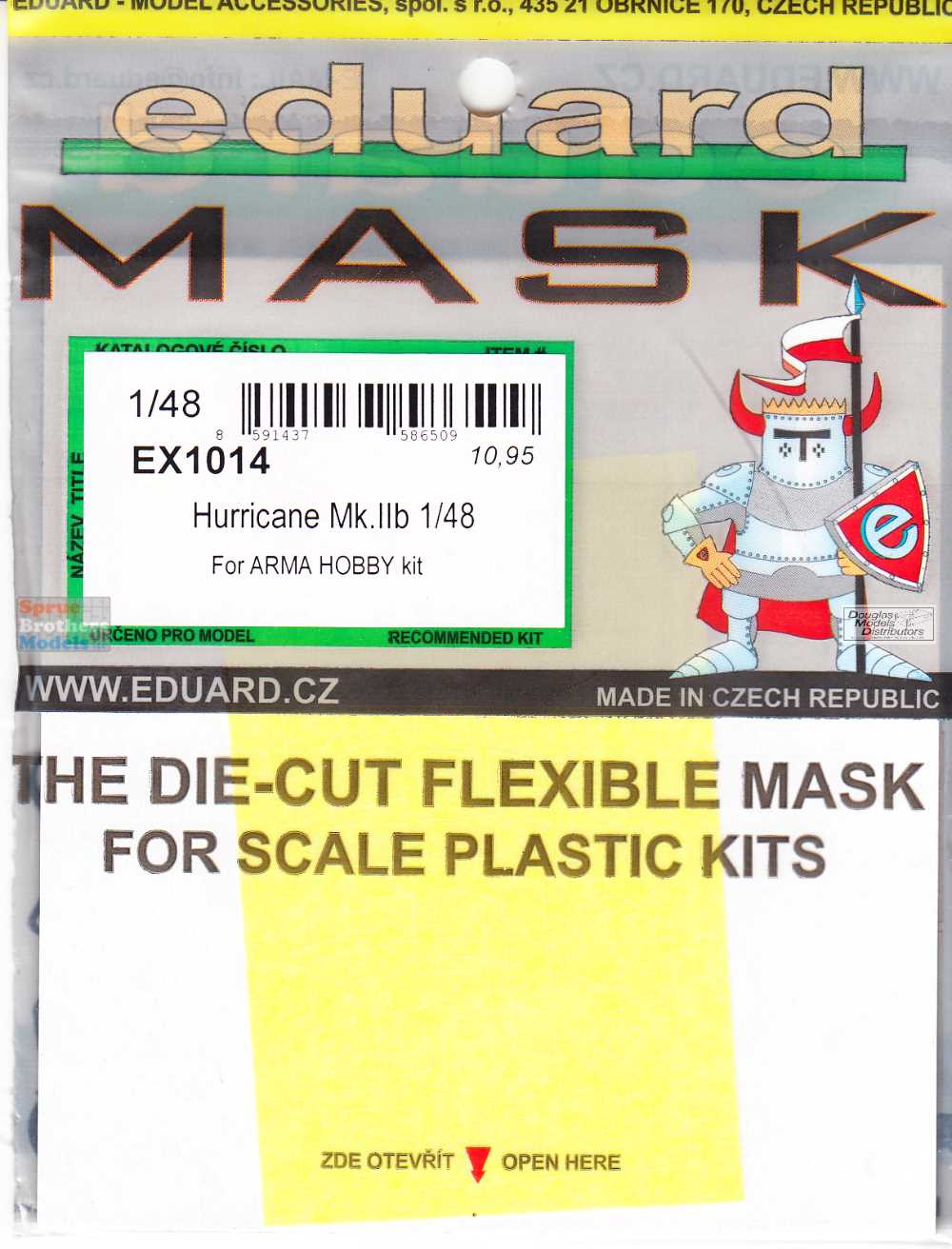 Eduard 1/48 paint mask Hurricane Mk. IIb for Arma Hobby - EX1014 Eduard 1/48 paint mask Hurricane Mk. IIb for Arma Hobby - EX1014