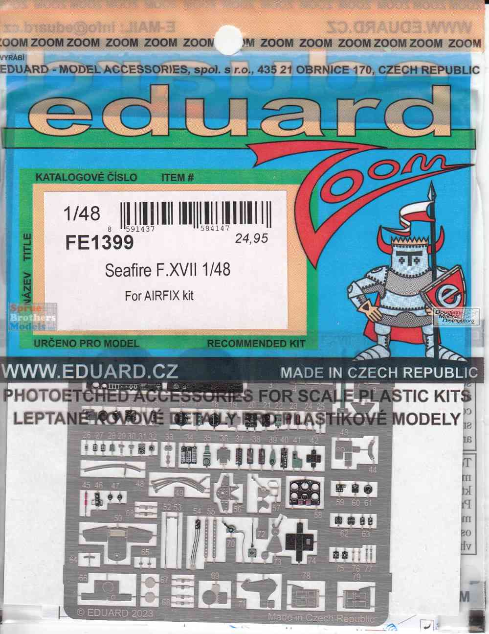 EDUFE1399 1:48 Eduard Color Zoom PE - Seafire F.XVII (AFX kit)