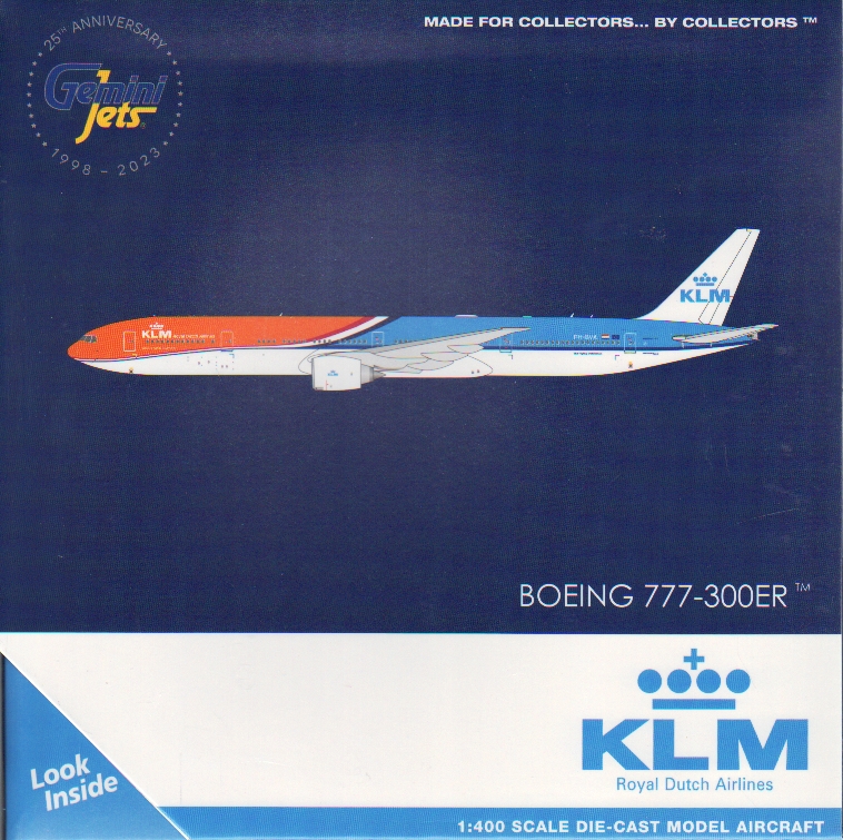 GEMGJ2268 1:400 Gemini Jets KLM B777-300ER Reg #PH-BVA 'New