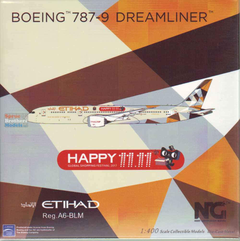 NGmodel Etihad Airways 787-9 A6-BLM 1/400 542238 | eBay