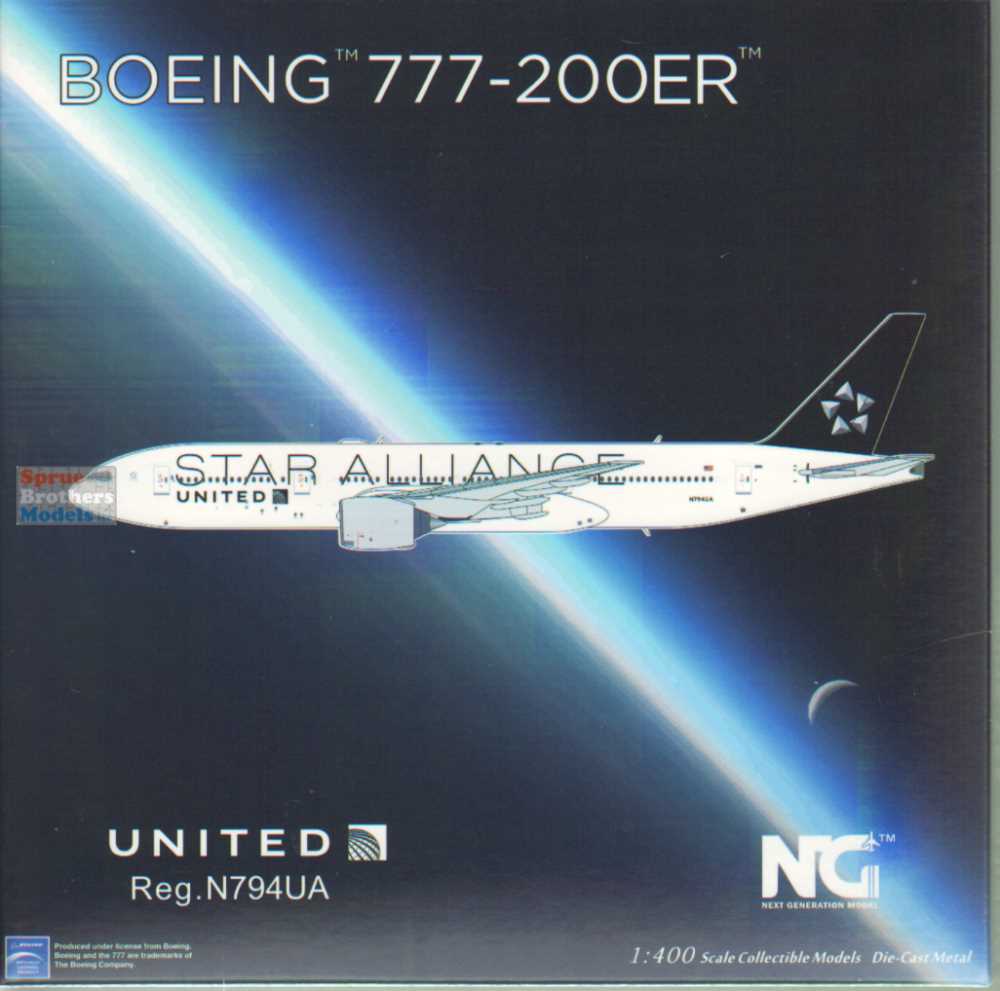 United Boeing 777-200ER N794UA Star Alliance NG Model 72022