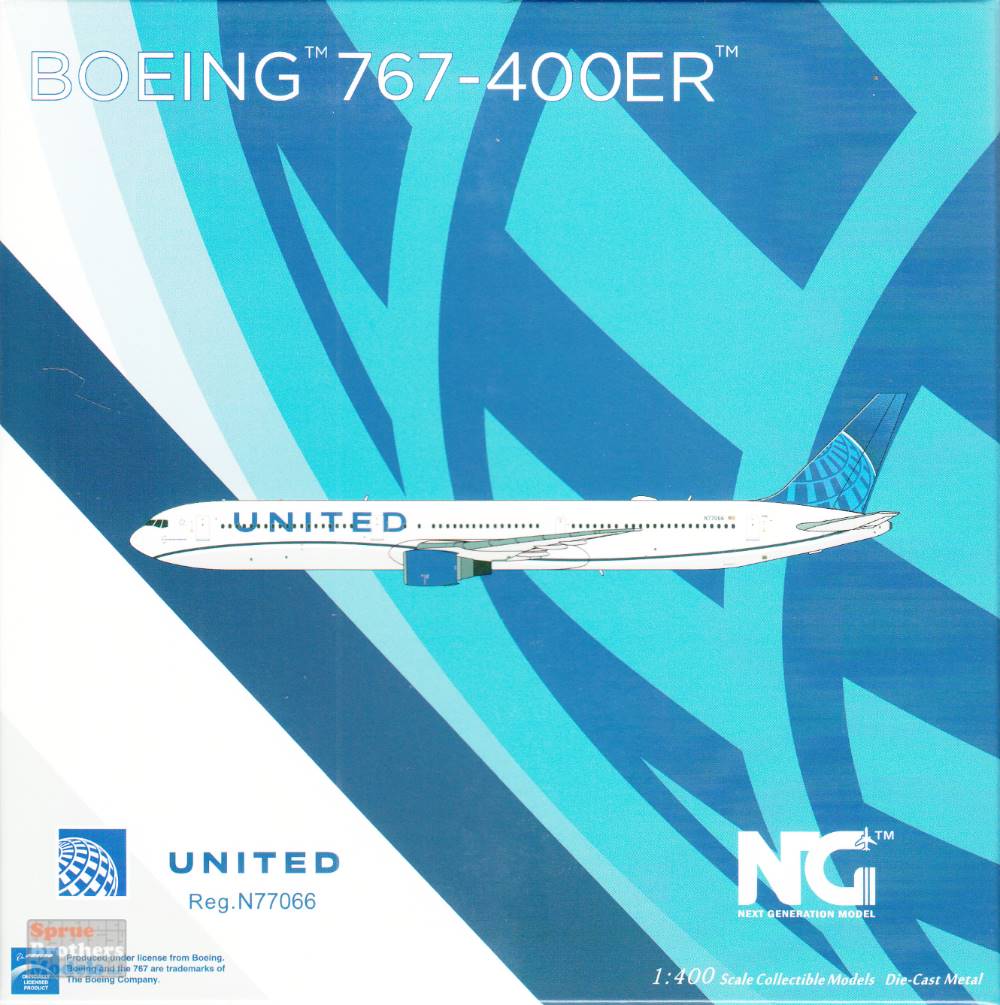 NGmodel ユナイテッド航空 767-400ER N77066 1/400 18001