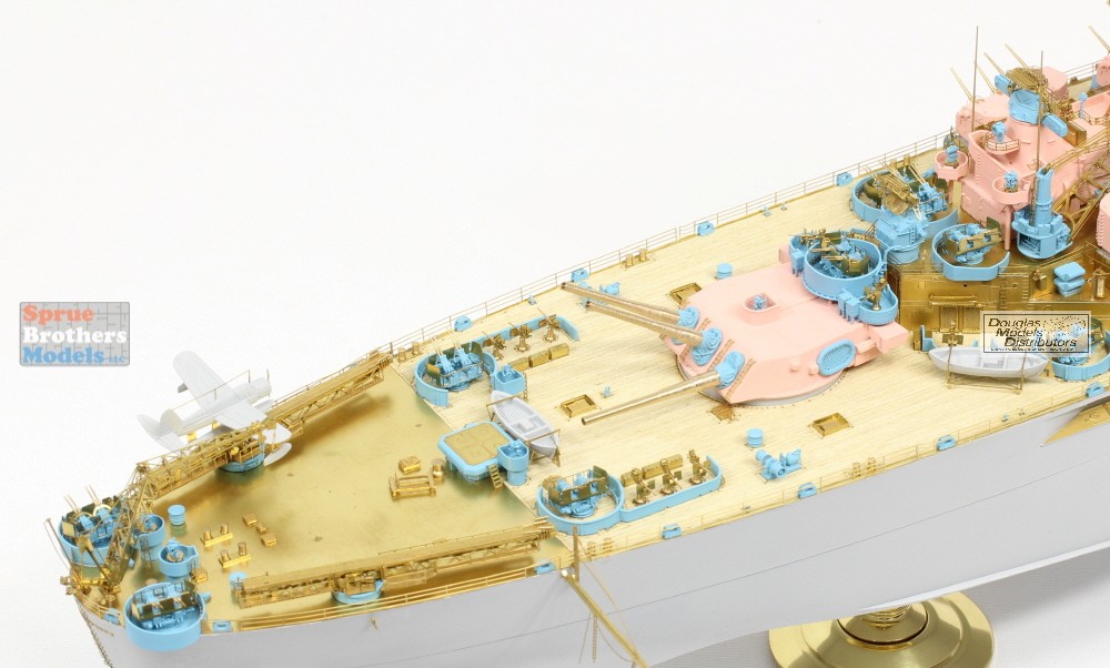1/350 Pontos Model USS BB-59 Massachusetts 1945 Detail up