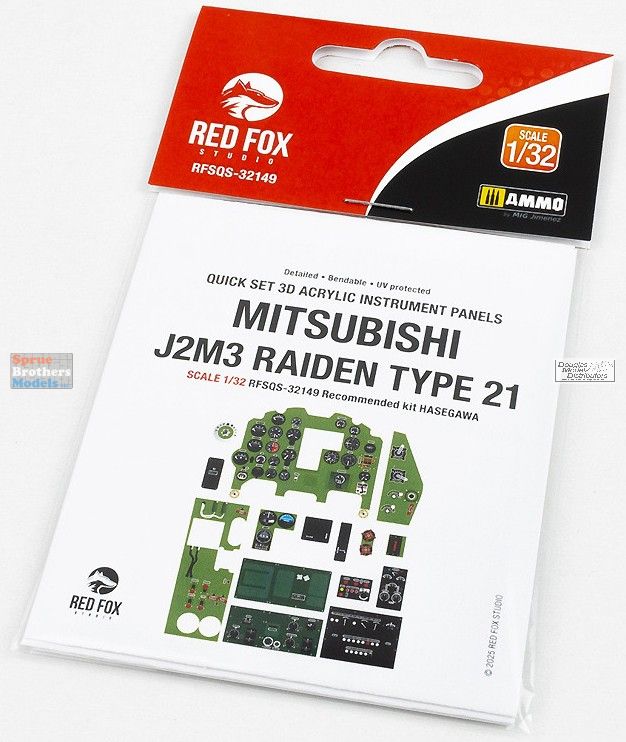 RFSQS32149 1:32 Red Fox Studio Instrument Panels - J2M3 Raiden