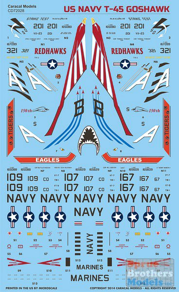 SUPER SCALE DECAL  #481267  1/48TH SCALE T-45C GOSHAWK GPM 