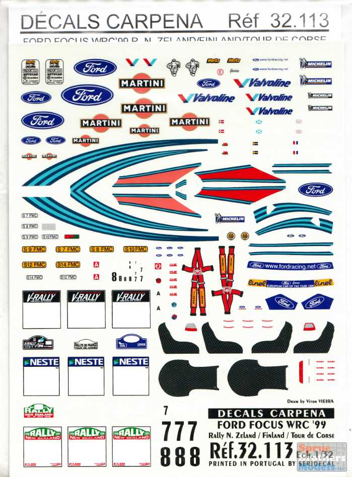 Burago DECALS 1/32 REF 1547 MITSUBISHI LANCER PONS RALLYE TOUR DE CORSE 2003 RALLY WRC 