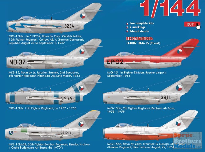 Details about   1/144 Eduard #4445 MiG-15bis 