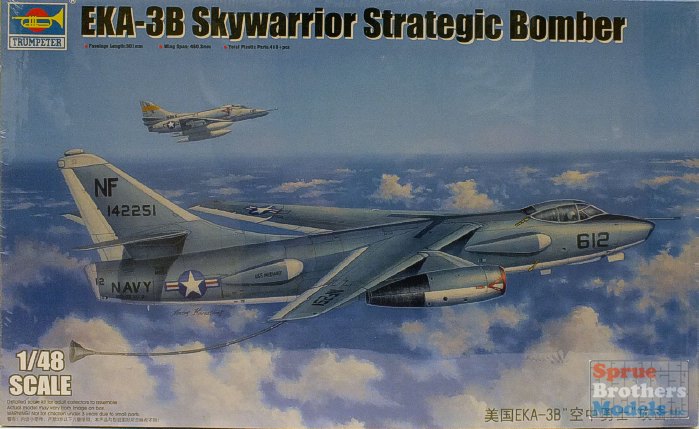 Details about   1/48 Trumpeter TA-3B SkyWarrior Ground Attack Aircraft 02870 Attacker Model Kit 