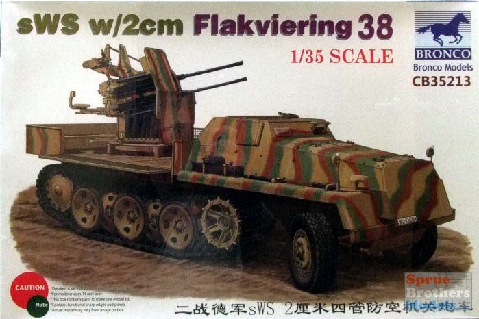 Bronco Models CB35213 sWS w//2cm Flakviering 38 in 1:35