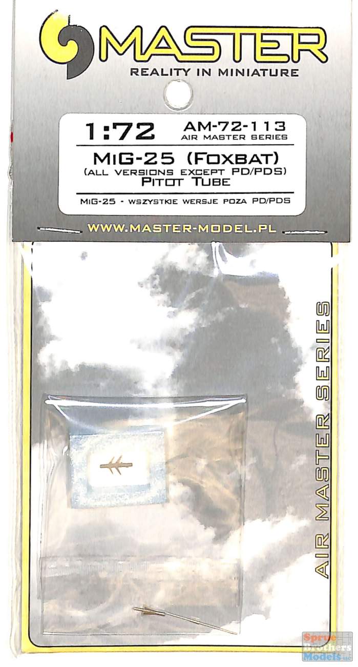 Master Model 1/72 MiG-25 Foxbat all versions (except PD/PDS) Pitot Tube AM72113 Master Model 1/72 MiG-25 Foxbat all versions (except PD/PDS) Pitot Tube AM72113