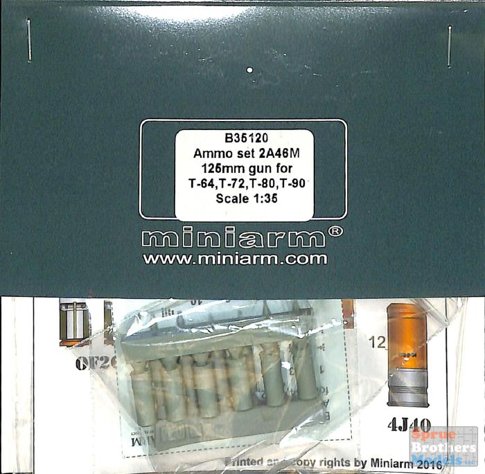 decals B35120 T-90 MiniArm Ammo Set 2A46M 125 mm Gun for T-64 T-72 1:35 T-80