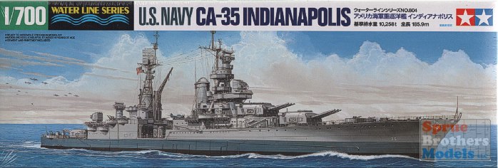 Tamiya 31804 1/700 Model Kit WWII U.S Navy USS Heavy Cruiser Indianapolis CA-35 