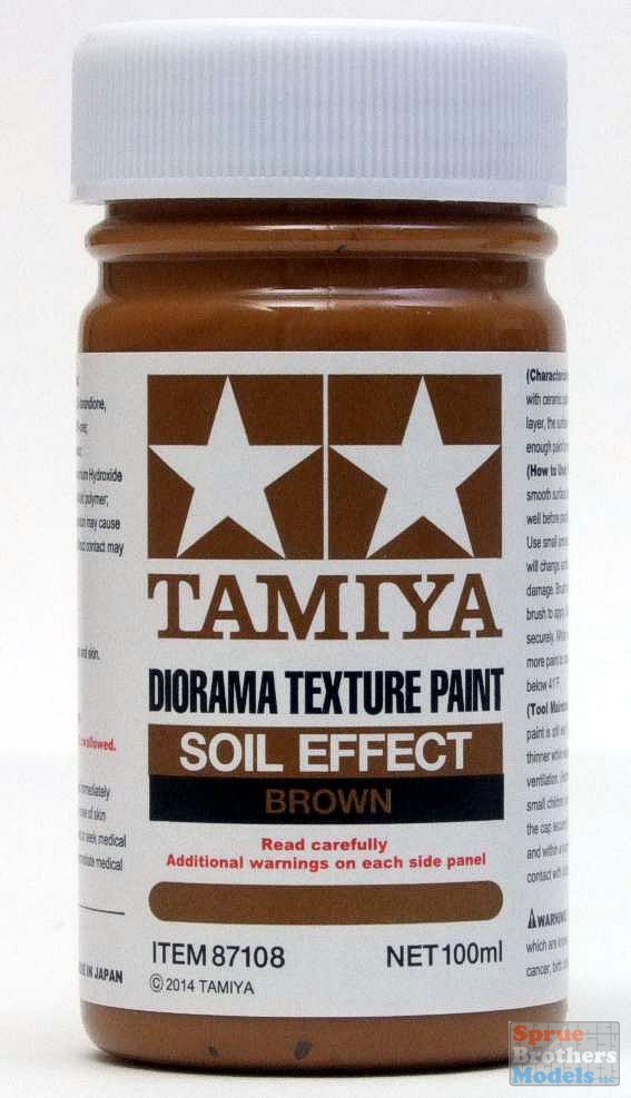 TAM87108 Tamiya Diorama Texture Paint - Soil Effect Brown 100ml - Sprue  Brothers Models LLC