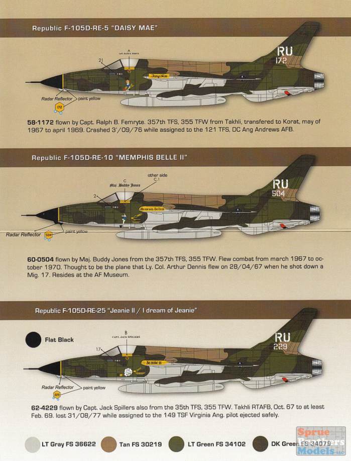 ZTZ32077 1:32 Zotz Decals - F-105D Thunderchief in the 