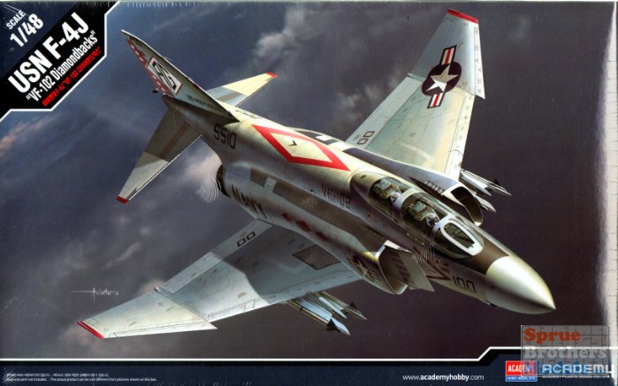 Academy 1/48 USN McDonnell Douglas F-4J Phantom II VF-102 Diamondbacks