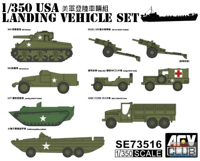AFV Club 1/350 Ag35052 Photo-etched Conversion Kit for Se73518 US Lct-501 Class for sale online 