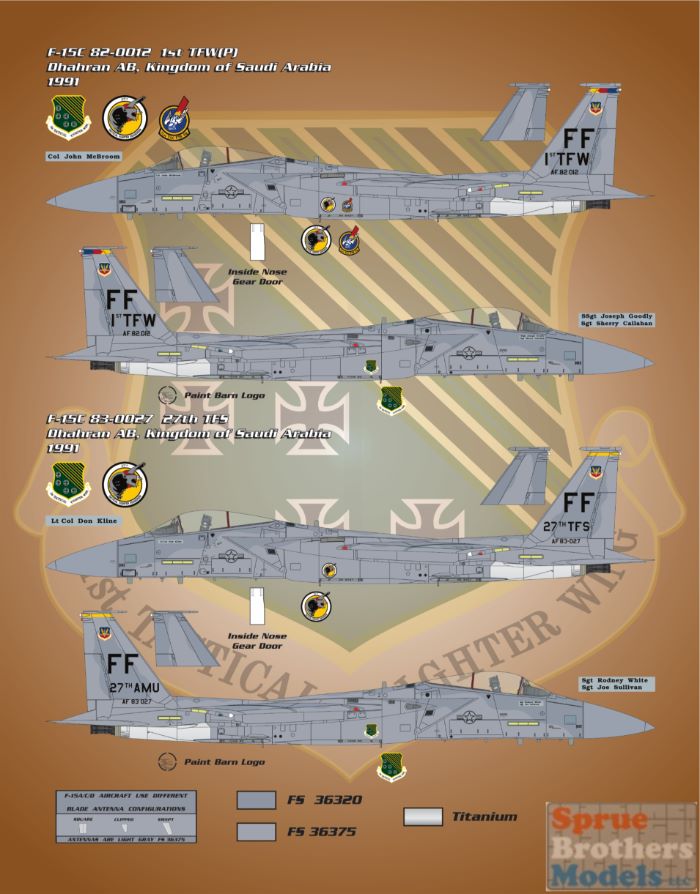 Furball 1/48 decals F-15 A/C/D Eagle USAFE Mod Eagles FUR48072 