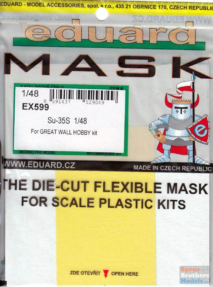Eduard 1/48 Scale Masks for Su-35S by Great Wall Hobby - EX599