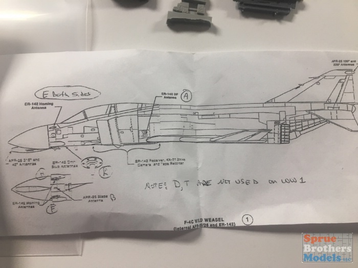 Gtr 1 48 Gt Resin F 4c Phantom Ii Wild Weasel Ww Conversion Set Zkm Kit Sprue Brothers Models Llc