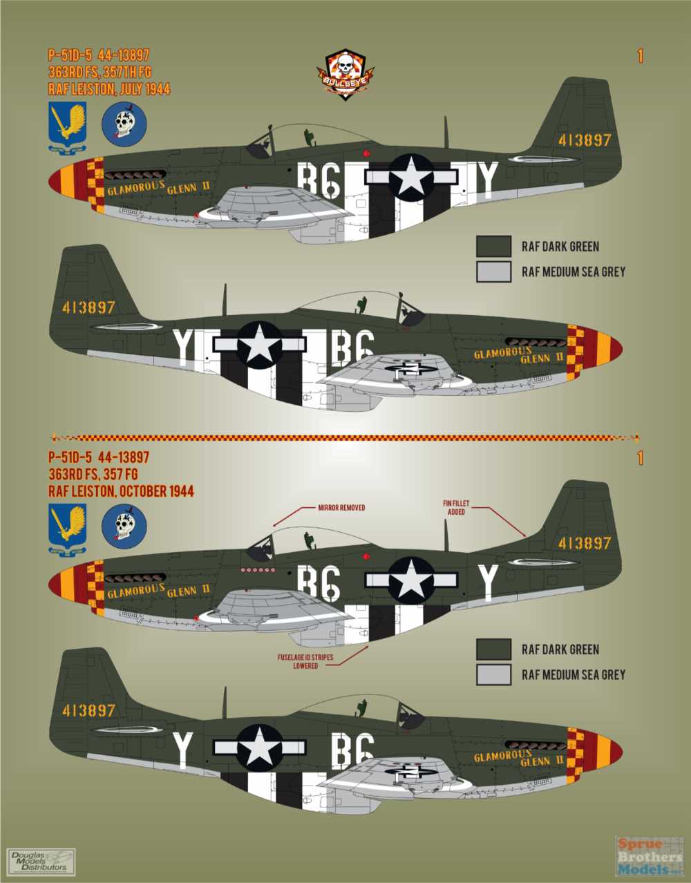EagleCals Decals 1/32 P-51D MUSTANG Fighter TO WAR WITH THE YOXFORD BOYS Part 2 