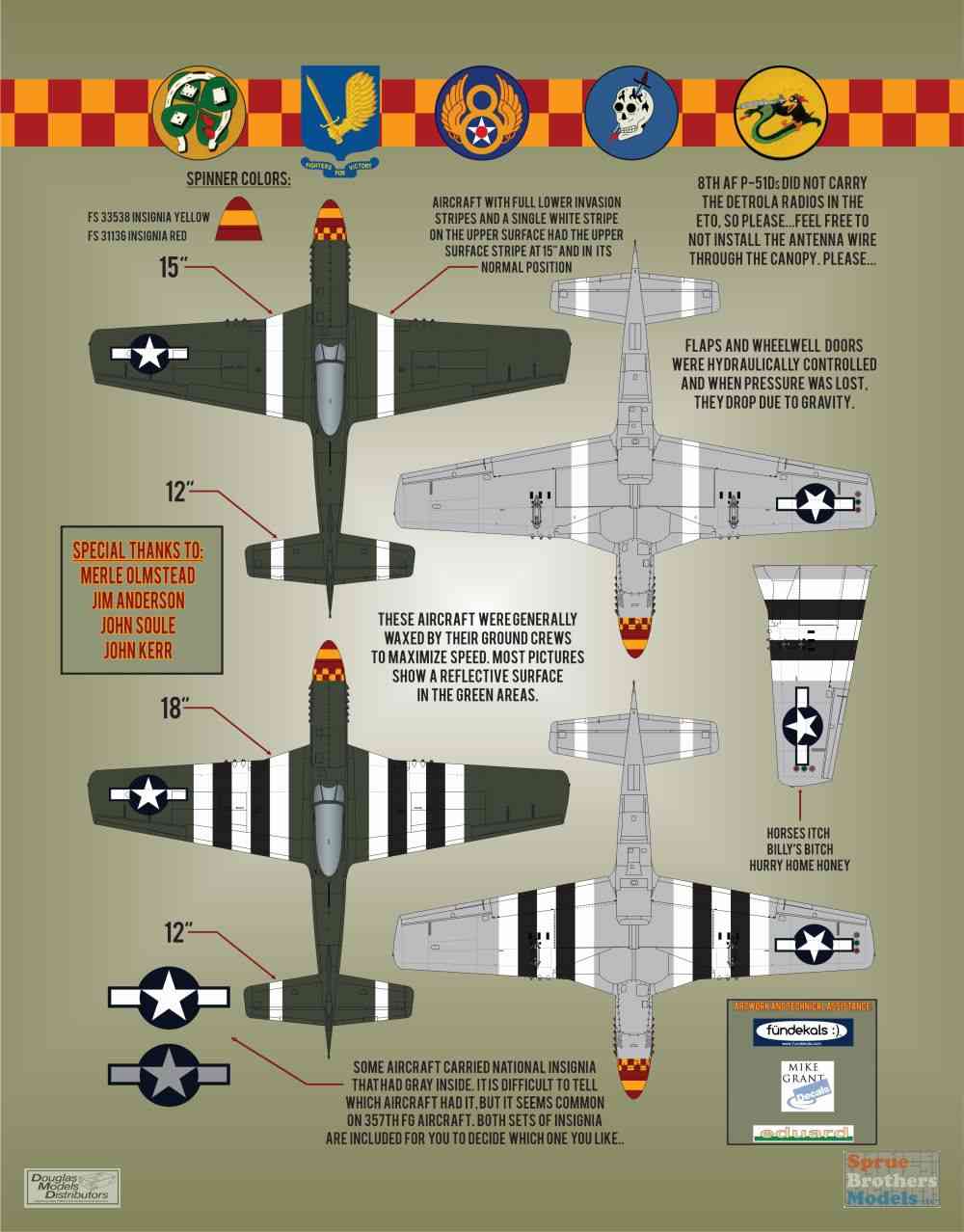 EXITO DECALS ED48008-1:48 Yoxford Girls North American P-51D Mustang