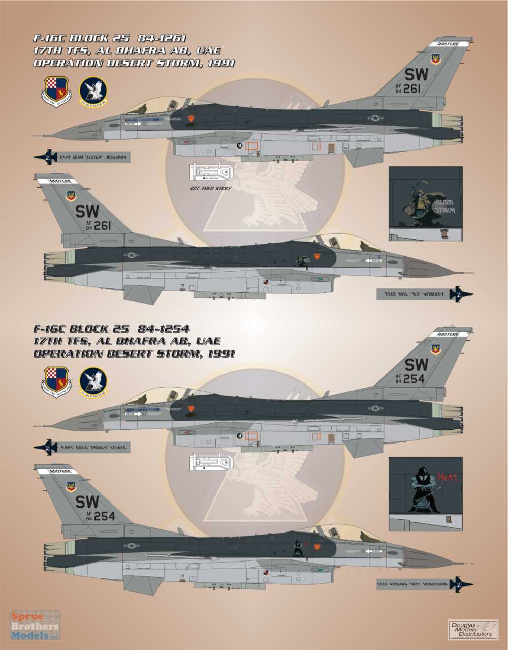 Bullseye Model Aviation 1/48 Decals F-16CG/CM Viper 31st Fighter Wing 48007 
