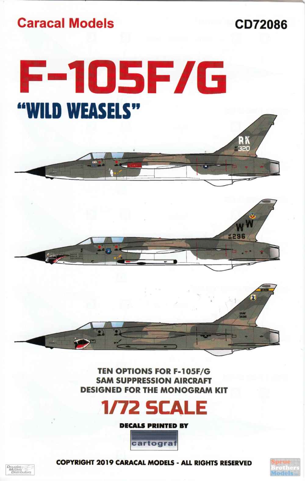 LF Models 1/72 F-105F/G THUNDERCHIEF IN VIETNAM Camouflage Paint Mask Set
