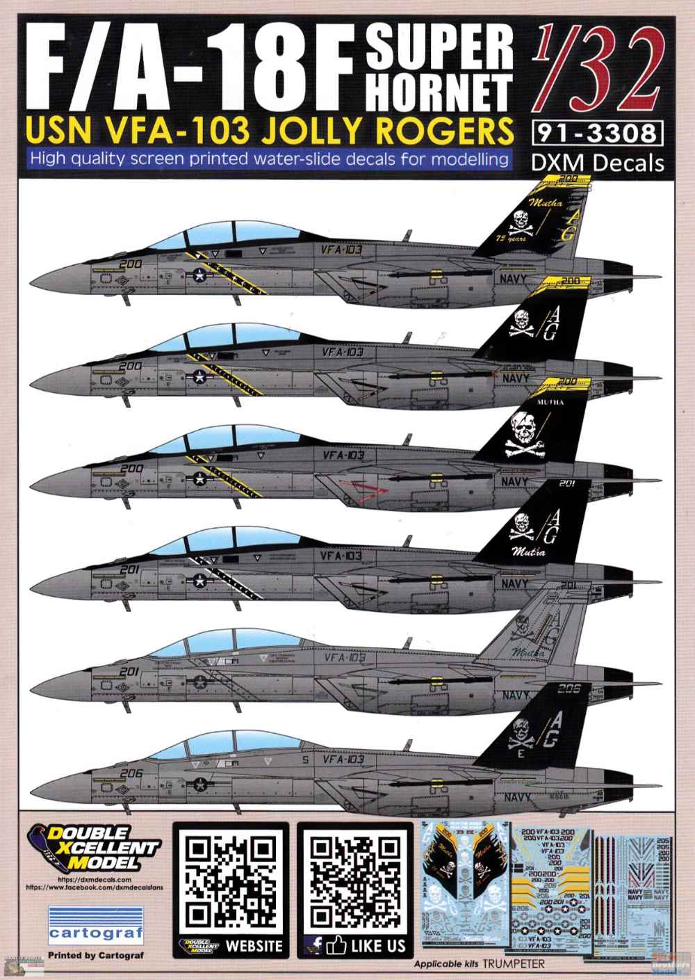 AUTOCOLLANT STICKER AUFKLEBER HUGHES F//A-18 HORNET TARGETING POD MISSILE