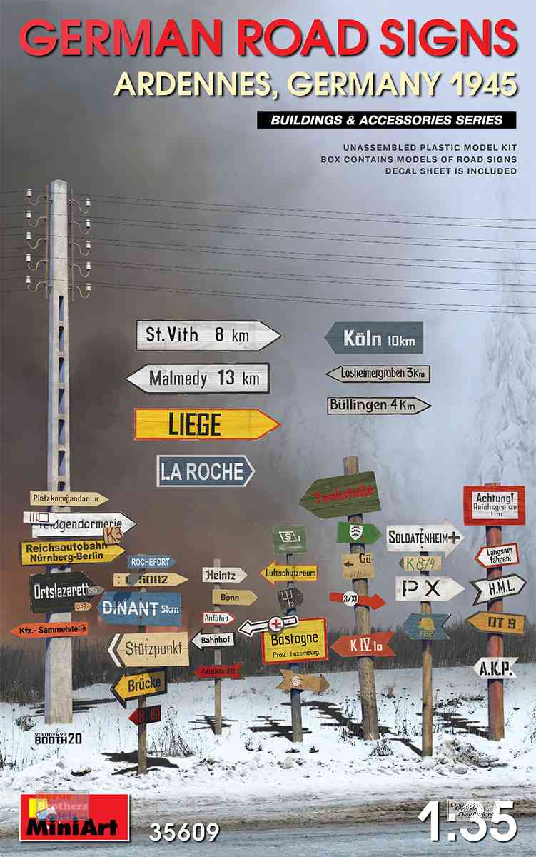 MiniArt 1//35 German Road Signs WWII Eastern Front Set 1 35602 for sale online