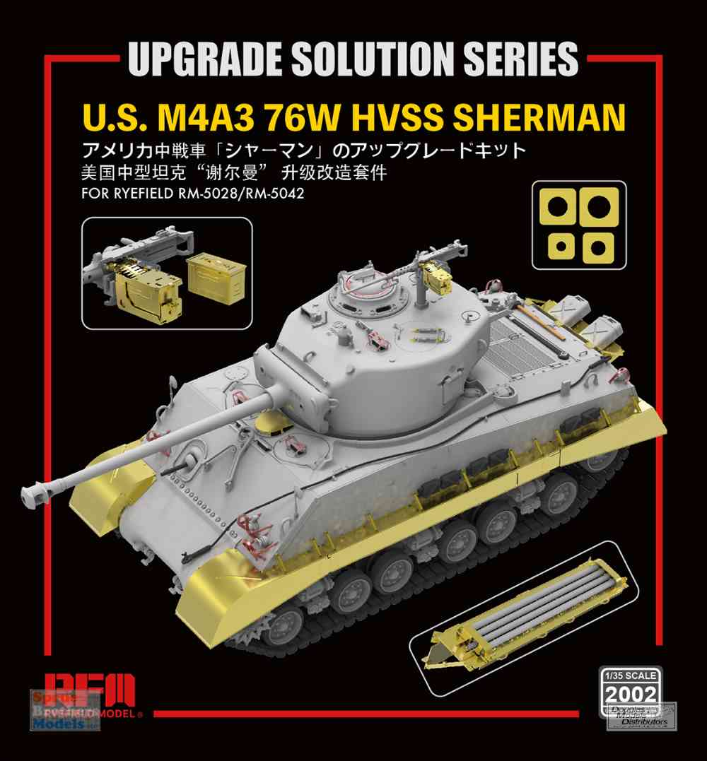 RYEFIELD MODEL RFM RM-2017 1/35 Upgrade Set for M4A3 76W HVSS Sherman Korean War 