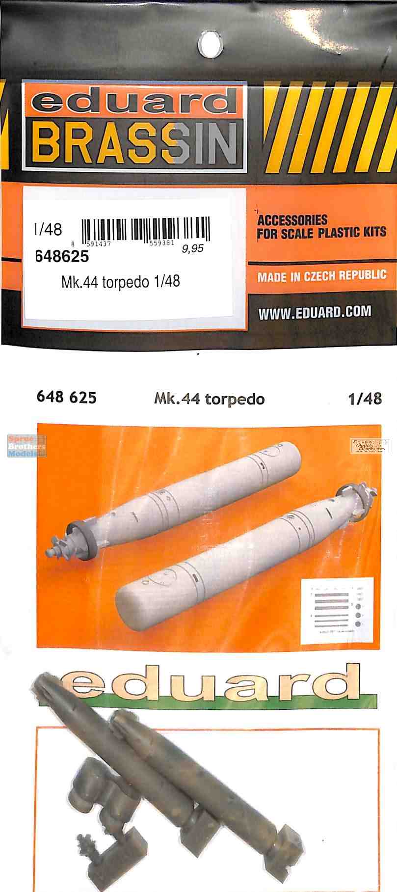 Brassin 1/48 Scale Mk.44 torpedo - 648625 Brassin 1/48 Scale Mk.44 torpedo - 648625