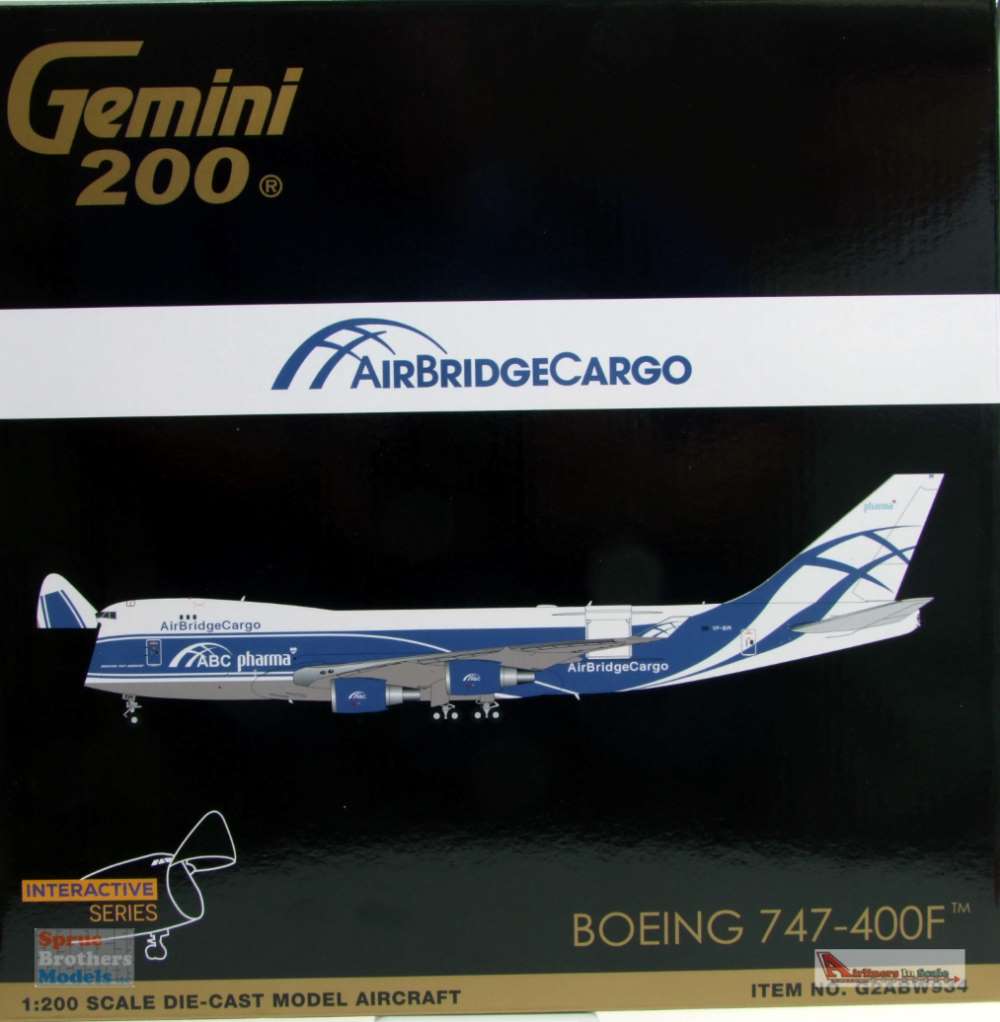 Air Bridge Cargo Boeing 747-400ERF VP-BIM Gemini Jets G2ABW934 Scale 1:200