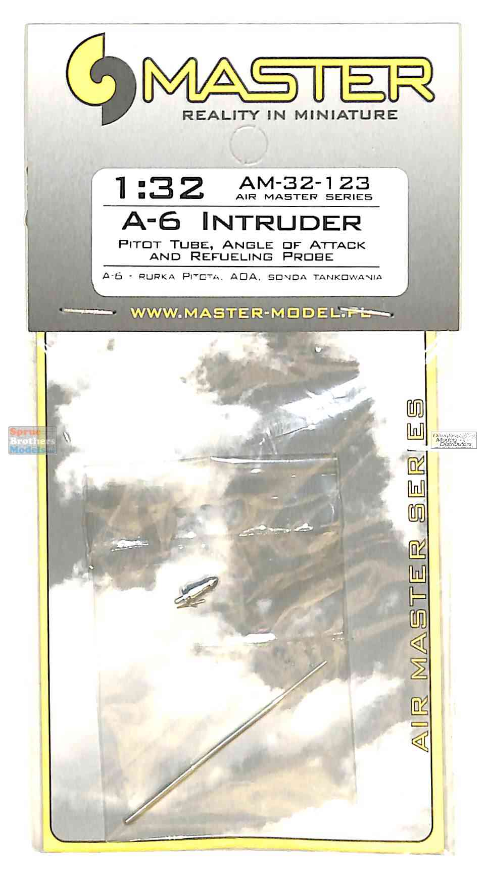 Master Model 1/32 scale A-6 Intruder Pitot Tube, AOA & Refueling Probe Set - AM32-123 Master Model 1/32 scale A-6 Intruder Pitot Tube, AOA & Refueling Probe Set - AM32-123