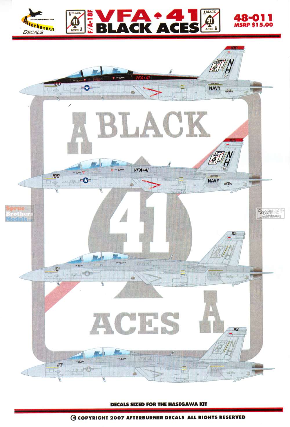 Authentic Decals 1/48 F/A-18E Super Hornet VFA-81 Sunliners 