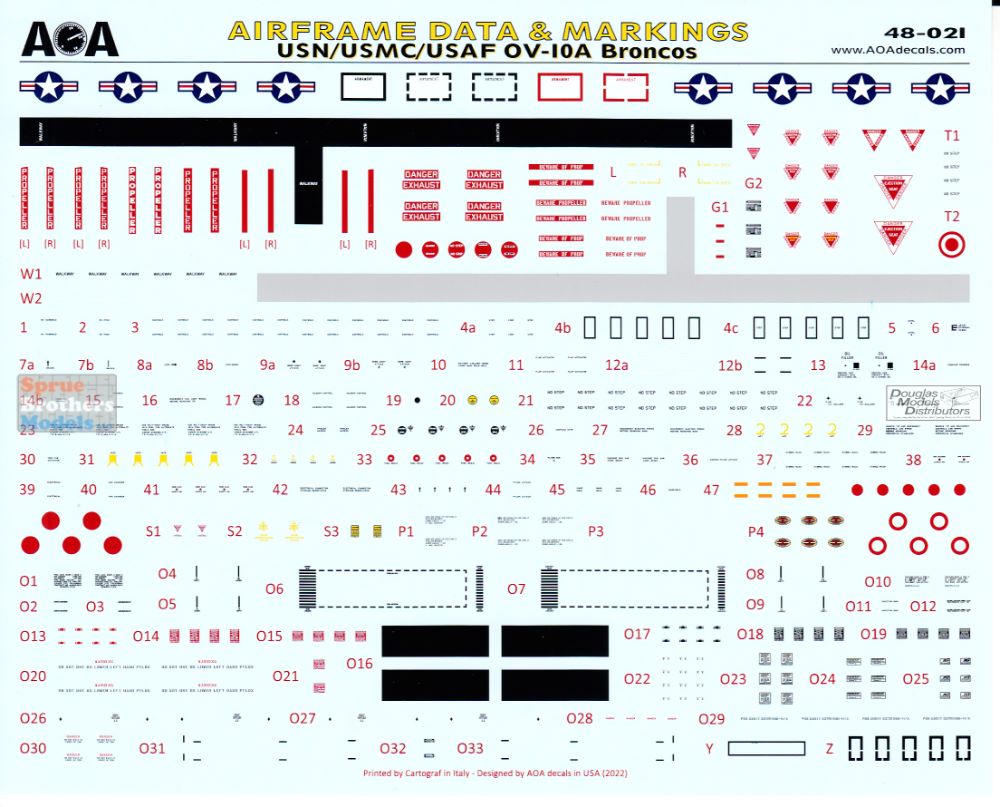 AOA decals 1/48 "TALLY-HO ON THE FAC" USAF OV-1OA Broncos in the Vietnam War