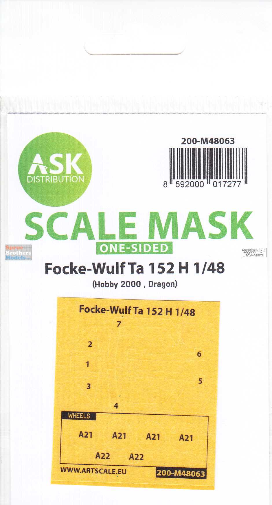 ASKM48063 1:48 ASK/Art Scale Mask - Ta152H (DRA/H2K kit