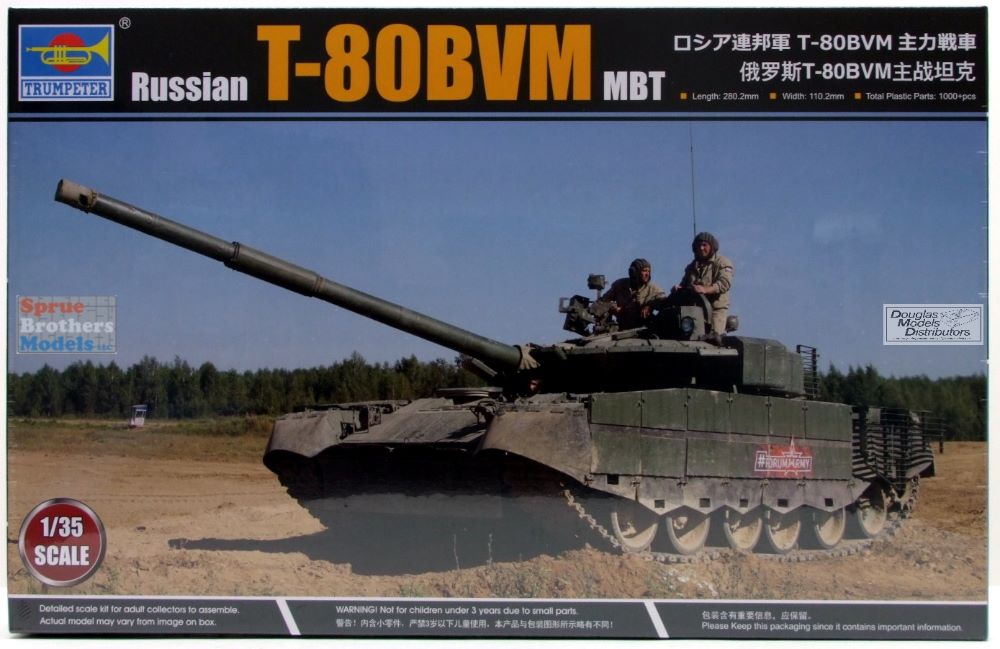 TRP09587 1:35 Trumpeter Russian T-80BVM MBT - Sprue Brothers