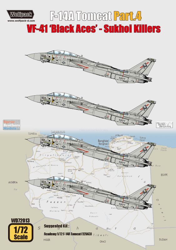 US Navy F-14A VF-41 Black Aces Lion Roar -S7202