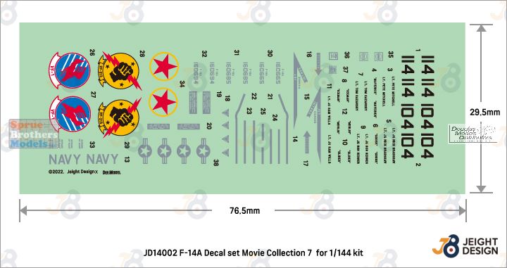 TOP GUN エフトイズ ステッカーセット 1/144