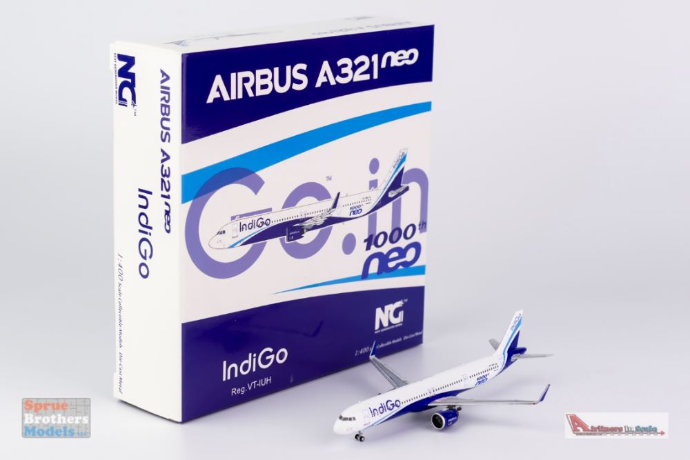 NGM13031 1:400 NG Model IndiGo Airbus A321neo Reg #VT-IUH '1000th Neo'  (pre-painted/pre-built)