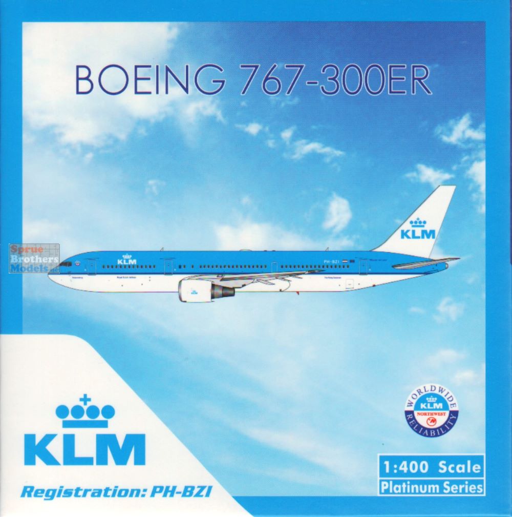 PHX11779 1:400 Phoenix Model KLM Boeing 767-300ER Reg #PH-BZI  (pre-painted/pre-built)