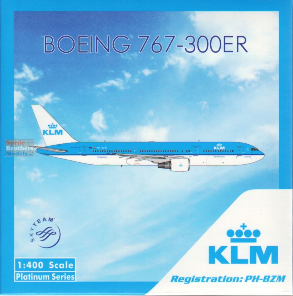 PHX11780 1:400 Phoenix Model KLM Boeing 767-300ER Reg #PH-BZM  (pre-painted/pre-built)
